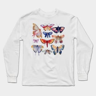 Watercolor Spirit Butterflies Entomology Long Sleeve T-Shirt